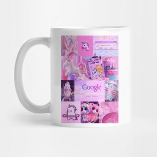 Pastel shades of purple mood board Mug